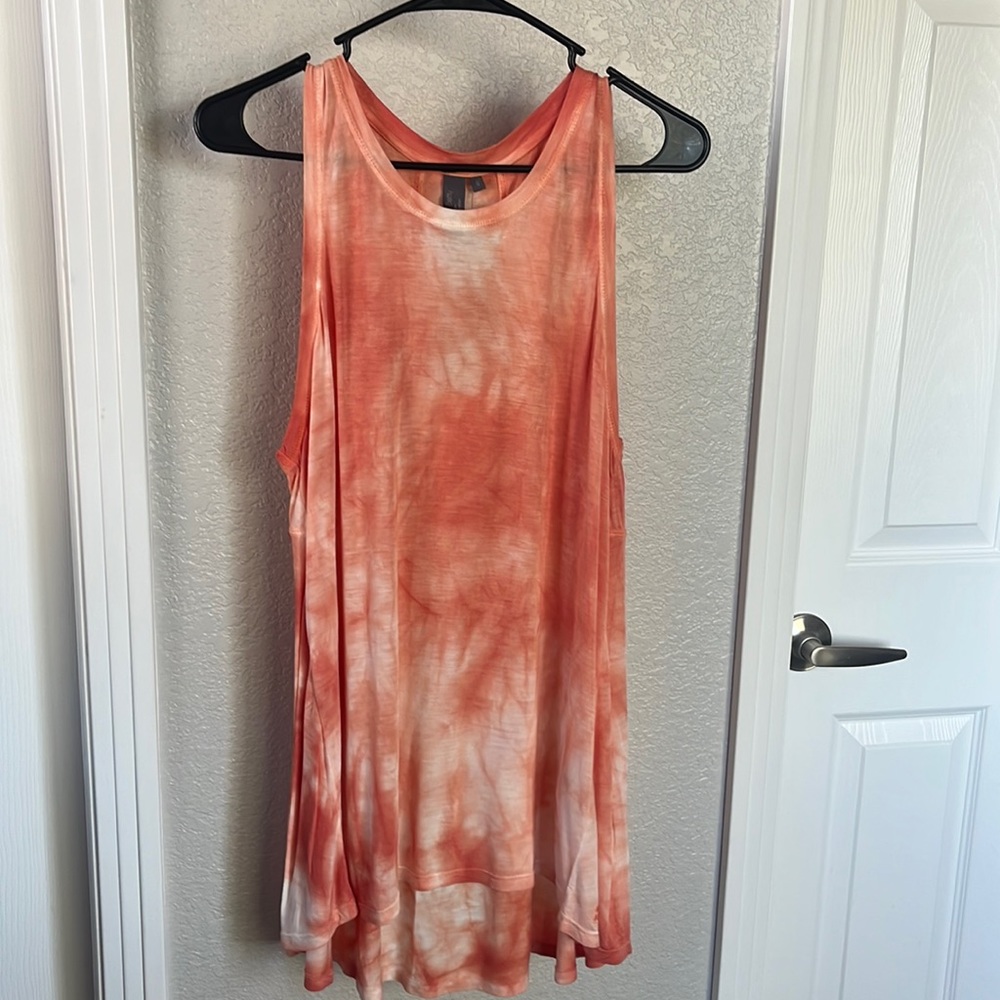 Sweaty Betty nectarine orange tie dye tank top NWT size S